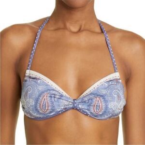 Zimmermann NWT Vitali Halter Bikini Top in Blue
Paisley Size 6/8